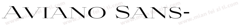 Aviano Sans字体转换